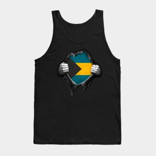 Bahamas Flag Bahamian Roots DNA Pride Gift Tank Top